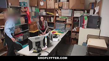 Preview 1 of Old Man Boy Cum - Shoplyfter - Troublemaking Teen (Naomi Mae) Fucks To Not Go To Jail