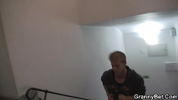 Preview 1 of Amazon Big Tit - Blonde woman gets her old pussy slammed