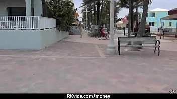 Preview 3 of Real Daughter Make Out Mom - Sexy exhibitionist GFs are paid cash for some public fucking 2