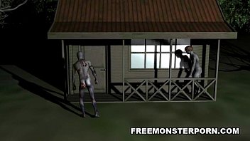 Preview 1 of Xxx Of Korean Girl - Busty 3D cartoon babe fucked hard outdoors by a zombie
