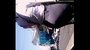 Preview 3 of Wank Car Spy Male - La rubia culona infernal (480p 30fps H264-128kbit AAC)