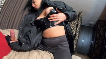 Preview 3 of Analy Black Ass - PREVIEW-MilfyCalla face fucking,  doggystyle and Cumming over my long Black winter Jacket 183