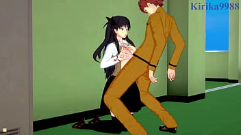 Preview 3 of Sex Gilr - Saber and Rin Tohsaka and Shirou Emiya intense sex. - Fate/stay night Hentai