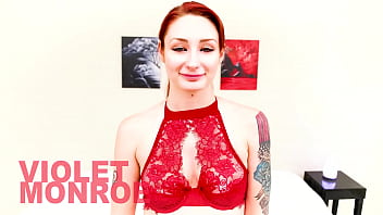 Preview 1 of Chayse Evans Sybian Ride - VIOLET MONROE All Natural Redhead Big Cock POV Deepthroat Facefuck and Cum Swallow Blowjob