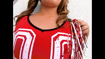 Preview 2 of Xnx Sleeo - FEBBY TWIGS Cute Cheerleader Huge Cock POV Blowjob and Cum Swallow