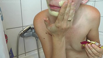 Preview 1 of Melody May - Young slim tender pee fetish beauty shower shaving masturbating inserting anal