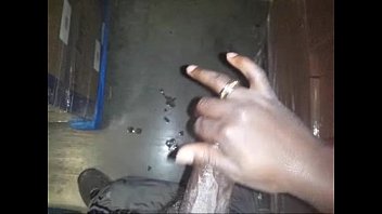 Preview 4 of Romantic Sex Masala - First time jerking off my black dick and cuming at work-black