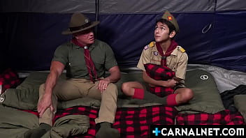 Preview 1 of Hq Porn Worlf - SCoutmaster Tyler Saint squatted behind Damien Grey and continue to push deep inside his twink ass