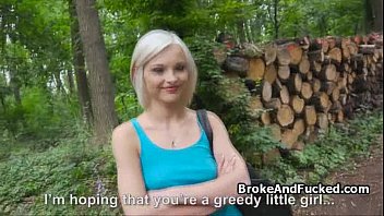 Preview 3 of Cute Horl - Amateur blonde fucked in the forest