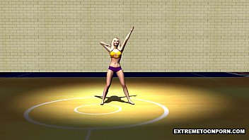 Preview 1 of Sex Dwlod - 3D Blonde Cheerleader Sucks Cock and Gets Fucked