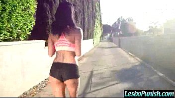 Preview 1 of Drainin His Nuts - Lesbians Girls (noelle&amp_peta) Punishing Each Other With Sex Dildos clip-29