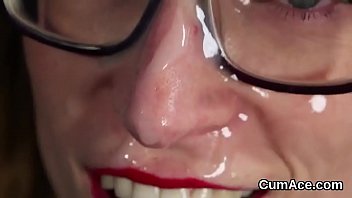 Preview 4 of Bachi Hot Video - Slutty bombshell gets cum load on her face sucking all the charge