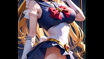 Preview 1 of Cleaning Condom Drink - HMV-Sailor Warriors_ Original Opening - Sailor Moon | by sexfannr3