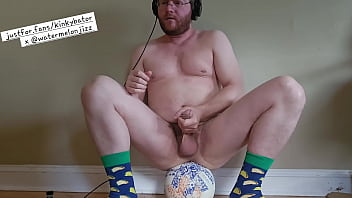 Preview 1 of Pov Erotica - Bator Sits on His Soccer Ball and Jerks Off