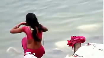 Preview 3 of Madison Parker Junge - Indian woman bathing in ganges river backless open
