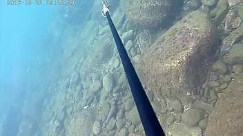 Preview 2 of Jelly Penis - japanese hot solo pole spear fishing!!!