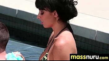 Preview 2 of Old Ladi And Young Boy - Sexy Girl Nuru Massage and Fuck 16