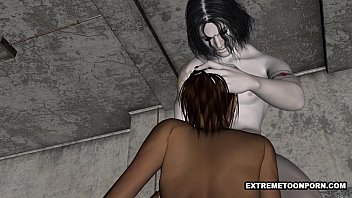 Preview 3 of Karbixxx Vedio - 3D Brunette Sucking on a Vampire&#039_s Hard Cock