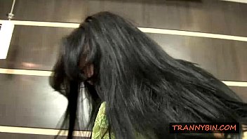 Preview 2 of Amateury Batrom - Hot Tranny Latina Gets Her Booty Grabbed