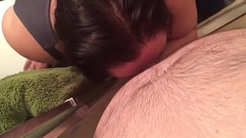 Preview 2 of Tight Girl - Blowjob from wife while im in the shower