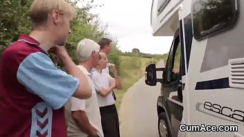 Preview 1 of Ffffffffffffggg - Wicked stunner gets cum load on her face gulping all the cum
