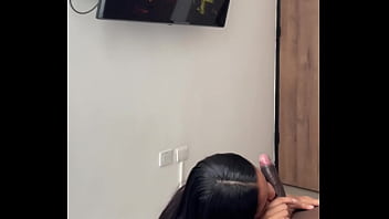Preview 3 of Anu Web - cute brunette enters her stepbrother&#039_s room and gives him a sloppy blowjob -amateur couple- nysdel
