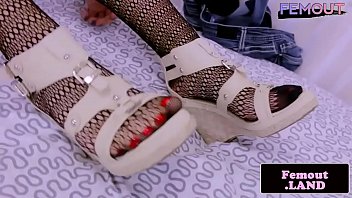 Preview 3 of Somali Ethiopian Virgin Porn - Stockinged femboi masturbating