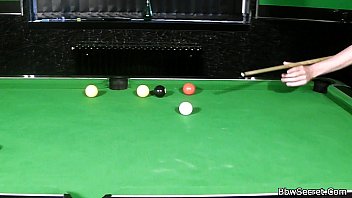 Preview 1 of Shemale Trap Hentai - He fucks bbw in fishnets right on pool table