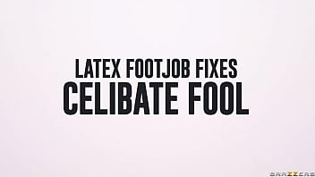 Preview 4 of Bp Xxx Sexy Video - Latex Footjob Fixes Celibate Fool.Angela White / Brazzers/Enter promo code xvpromo at checkout