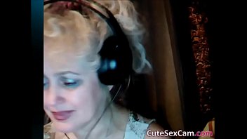 Preview 1 of Xvide Hdxhd - Shy Blonde Mature Russian Wife Masturbating on Webcam