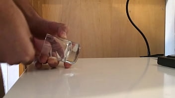 Preview 3 of Black Chick With Big - Cum in a glass