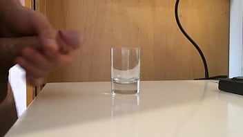 Preview 1 of Black Chick With Big - Cum in a glass