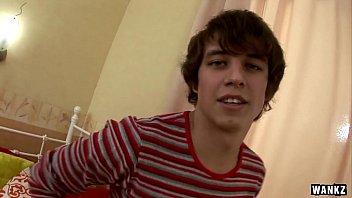 Preview 1 of Doll Sof - Cute Slender Kurt Dildos His Butt and Cums Hard