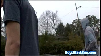 Preview 2 of Intrracial Anal Foursome - Blacks On Boys - Gay Hardcore Bareback Interracial Porn Video 10