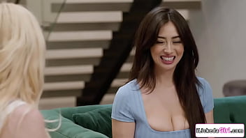 Preview 1 of Normal Baby Delivery Sex Video - Brunette teen babe facesitting her big tits lesbian stepmom