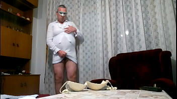 Preview 1 of Homade Bri Sis Sex - destroyed crossdress torn nightgown cum