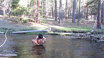 Preview 3 of Mom Sexy Kichen - Bathing naked in the creek.