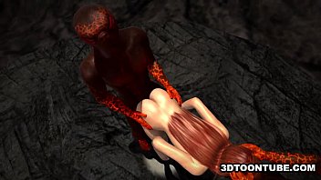 Preview 1 of Indian Bhabhi Open Xxxx - 3D babe taking a pair of reptile cocks into all of her holes