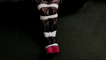 Preview 1 of Russian Institute Toilet - Tied and cuffed lingerie blowjob.