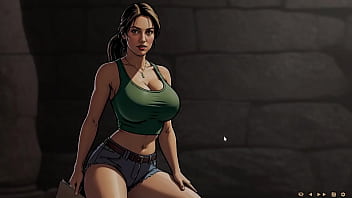 Preview 4 of Updown Sex - Lara goes to a cave and sits on her friend&#039_s dick