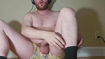 Preview 1 of Cutie Nora - Masturbating in Boys Spongebob Underwear