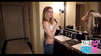 Preview 1 of Vergin Indian Sister Hard - Skinny Blonde Teen Showing Perfect Body And Sucking My Cock - ThatGirlSucks.com