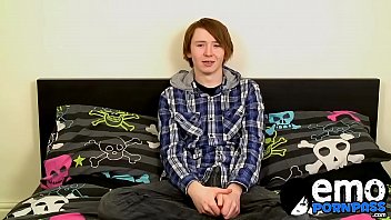 Preview 2 of Tube Usa Movie Bipo - Emo twink Jack Halliwell stroking his cock on his emo bed