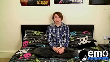 Preview 1 of Tube Usa Movie Bipo - Emo twink Jack Halliwell stroking his cock on his emo bed