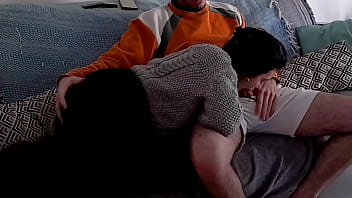 Preview 2 of Stop Mom Ass - Vemos una pelicula con mi Amigo y Termino Chupandole la Verga