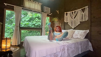 Preview 1 of God That - Horny and naughty hot redhead invited me to visit the cabin and the trip ended in wild sex.