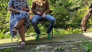 Preview 1 of Xxxxfilm Hot Six - Lustful mother-in-law helps her daughter&#039_s husband cum in outdoor