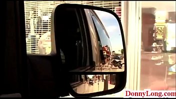 Preview 1 of Mom And Dutae - Donny Long ruins teen pussy in back of van and gives sneaky half creampie
