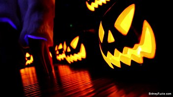 Preview 1 of Beegchool Anal - Britney Amber Lesbian Halloween