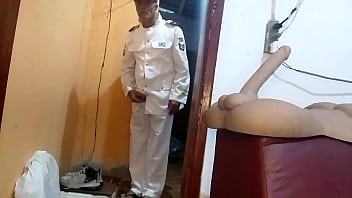 Preview 1 of Japanese Sexual Harassment Bus - Gugu com sua fantasia de marinheiro aproveita da boneca de prazeres.